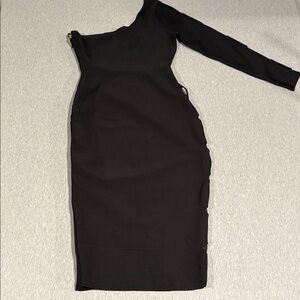 Marciano Elegant Black One-Shoulder Dress